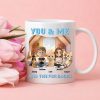 Personalized White Ceramic Couple & Dog Mug - Dog Lovers Gift Personalized White Ceramic Couple & Dog Mug - Dog Lovers Gift