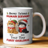 Personalized White Ceramic Mug for Cat Lovers Meowy Catmas Tiny Furry Overlords Design Funny Custom Gift for Your Human Servant Personalized White Ceramic Mug for Cat Lovers Meowy Catmas Tiny Furry Overlords Design Funny Custom Gift for Your Human Servant