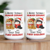 Personalized White Ceramic Mug for Cat Lovers Meowy Catmas Tiny Furry Overlords Design Funny Custom Gift for Your Human Servant Personalized White Ceramic Mug for Cat Lovers Meowy Catmas Tiny Furry Overlords Design Funny Custom Gift for Your Human Servant