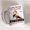 Personalized White Ceramic Mug for Couples with Hugging Bed Scene Fun Romantic Coffee Gift, A Really Nice Bonus Surprise Personalized White Ceramic Mug for Couples with Hugging Bed Scene Fun Romantic Coffee Gift, A Really Nice Bonus Surprise