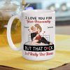 Personalized White Ceramic Mug for Couples with Hugging Bed Scene Fun Romantic Coffee Gift, A Really Nice Bonus Surprise Personalized White Ceramic Mug for Couples with Hugging Bed Scene Fun Romantic Coffee Gift, A Really Nice Bonus Surprise