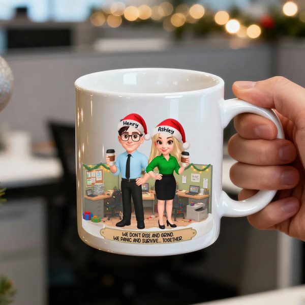 Personalized White Ceramic Mug for Coworkers Funny Office Scene, Custom Work Besties, Unique Gift for Colleagues Personalized White Ceramic Mug for Coworkers Funny Office Scene, Custom Work Besties, Unique Gift for Colleagues