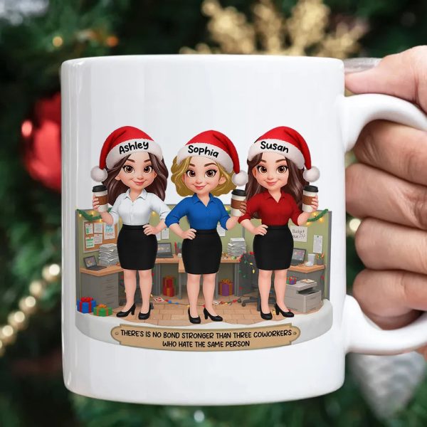Personalized White Ceramic Mug for Coworkers Funny Office Scene, Custom Work Besties, Unique Gift for Colleagues Personalized White Ceramic Mug for Coworkers Funny Office Scene, Custom Work Besties, Unique Gift for Colleagues