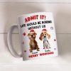 Personalized White Ceramic Mug with Cute Corgi Cartoon, Admit It Quote, Fun Christmas Pet Lover Gift Personalized White Ceramic Mug with Cute Corgi Cartoon, Admit It Quote, Fun Christmas Pet Lover Gift