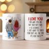 Personalized White Ceramic Mug with Hugging Couple Illustration, Funny Love Quote, Unique Romantic Gift for Partner Personalized White Ceramic Mug with Hugging Couple Illustration, Funny Love Quote, Unique Romantic Gift for Partner