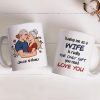 Personalized Wife Gift White Ceramic Mug with Kissing Couple Illustration, The Only Gift You Need, Unique Romantic Gift Personalized Wife Gift White Ceramic Mug with Kissing Couple Illustration, The Only Gift You Need, Unique Romantic Gift