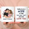 Personalized Wife Gift White Ceramic Mug with Kissing Couple Illustration, The Only Gift You Need, Unique Romantic Gift Personalized Wife Gift White Ceramic Mug with Kissing Couple Illustration, The Only Gift You Need, Unique Romantic Gift