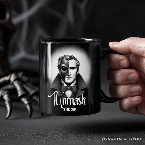 Phantom Opera Spooky Portrait Personalized Mug Horror Villain Theme Halloween Gift with Custom Name Phantom Opera Spooky Portrait Personalized Mug Horror Villain Theme Halloween Gift with Custom Name
