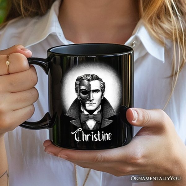 Phantom Opera Spooky Portrait Personalized Mug Horror Villain Theme Halloween Gift with Custom Name Phantom Opera Spooky Portrait Personalized Mug Horror Villain Theme Halloween Gift with Custom Name