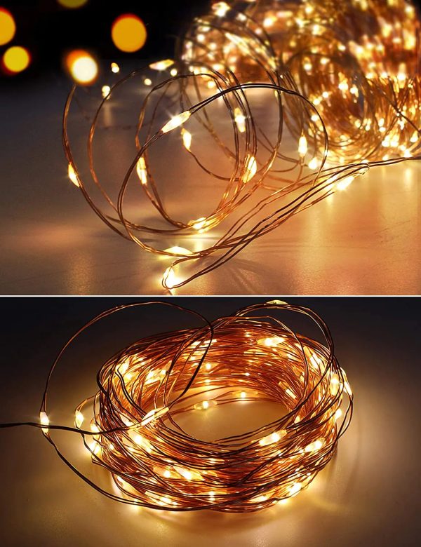 Photo Clip String Lights, 33Ft, 100 Led With Clear Clips Photo Clip String Lights, 33Ft, 100 Led With Clear Clips