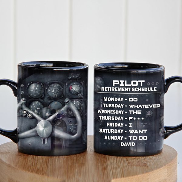 Pilot Retirement Schedule Personalized Retired Pilot Mug Gift For Pilot