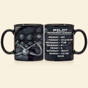 Pilot Retirement Schedule Personalized Retired Pilot Mug Gift For Pilot