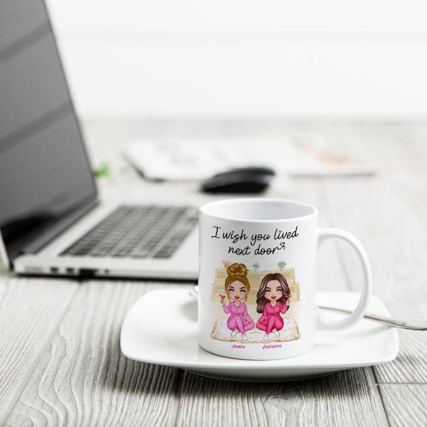 Pink Girls Wish You Lived Next Door Personalized Mug