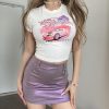 Pink Graphic Car Baby Tee Pink Graphic Car Baby Tee