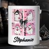 Pink Halloween Ghost Personalized Mug, Coquette Spooky Season Gift with Custom Name for Girly Aesthetic Pink Halloween Ghost Personalized Mug, Coquette Spooky Season Gift with Custom Name for Girly Aesthetic