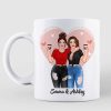 Pink Heart Pretty Girls There Is No Greater Gift Than Besties Sisters Personalized Mug
