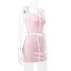 Pink Lace Bow Cami Top And Mini Skirt Set Pink Lace Bow Cami Top And Mini Skirt Set