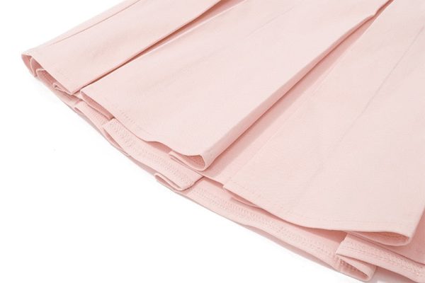 Pink Lace Up Corset And Pleated Mini Skirt Set Pink Lace Up Corset And Pleated Mini Skirt Set
