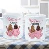 Pink Pajamas Besties, Besties Forever Personalized Mug, Heartfelt Gift For Best Friends, BFF
