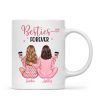 Pink Pajamas Besties, Besties Forever Personalized Mug, Heartfelt Gift For Best Friends, BFF