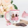 Pink Pajamas Women No Greater Gift Than Sisters, Besties Personalized Mug, Heartfelt Gift For Sisters, Besties