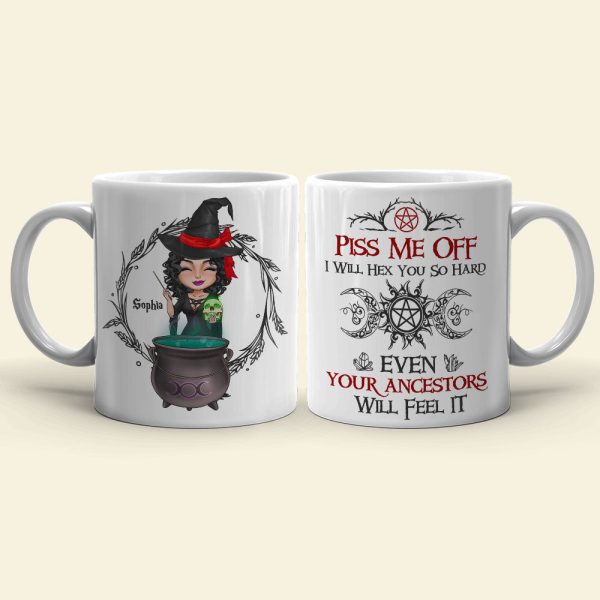 Piss Me Off, Gift For Witch Lover, Personalized Mug, Witch Girl Mug, Halloween Gift Piss Me Off, Gift For Witch Lover, Personalized Mug, Witch Girl Mug, Halloween Gift