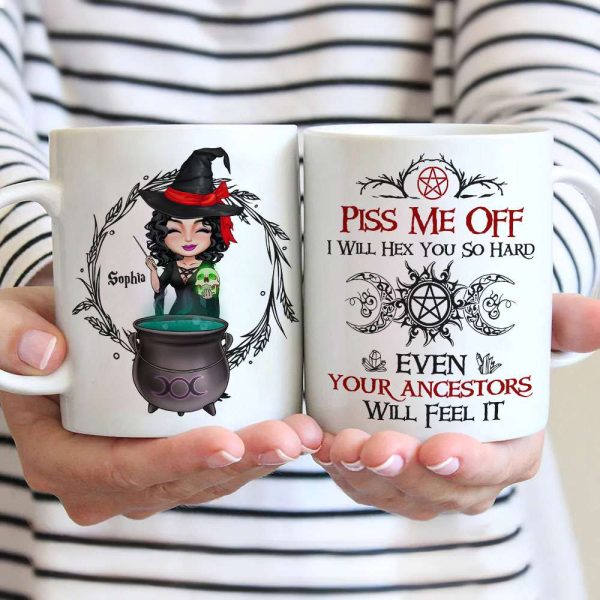 Piss Me Off, Gift For Witch Lover, Personalized Mug, Witch Girl Mug, Halloween Gift Piss Me Off, Gift For Witch Lover, Personalized Mug, Witch Girl Mug, Halloween Gift