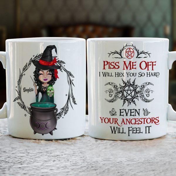 Piss Me Off, Gift For Witch Lover, Personalized Mug, Witch Girl Mug, Halloween Gift Piss Me Off, Gift For Witch Lover, Personalized Mug, Witch Girl Mug, Halloween Gift