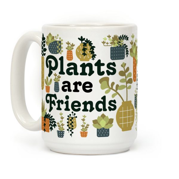 Plants Are Friends Retro Coffee Mug Plants Are Friends Retro Coffee Mug