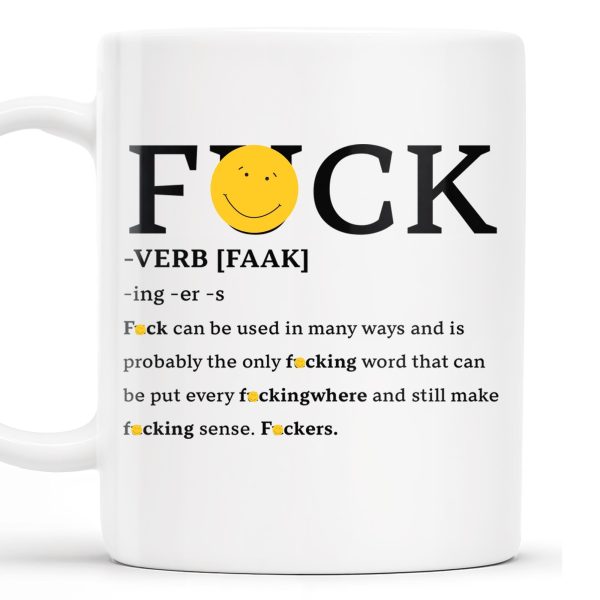 Playful Expletive With Smiley Face Humorous Mug - Personalized Custom Coffee Mug - COL069_MG Playful Expletive With Smiley Face Humorous Mug - Personalized Custom Coffee Mug - COL069_MG