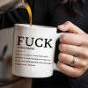 Playful Expletive With Smiley Face Humorous Mug - Personalized Custom Coffee Mug - COL069_MG Playful Expletive With Smiley Face Humorous Mug - Personalized Custom Coffee Mug - COL069_MG