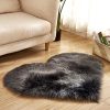 Plush Heart Shaped Carpet Non-Slip Mat Fluffy Rug Floor