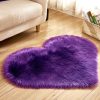 Plush Heart Shaped Carpet Non-Slip Mat Fluffy Rug Floor