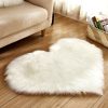 Plush Heart Shaped Carpet Non-Slip Mat Fluffy Rug Floor