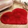 Plush Heart Shaped Carpet Non-Slip Mat Fluffy Rug Floor