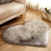 Plush Heart Shaped Carpet Non-Slip Mat Fluffy Rug Floor