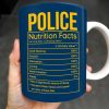 Police Nutrition Facts, Police Car And Police Badge - Personalized Custom Coffee Mug - OFC011_MG Police Nutrition Facts, Police Car And Police Badge - Personalized Custom Coffee Mug - OFC011_MG