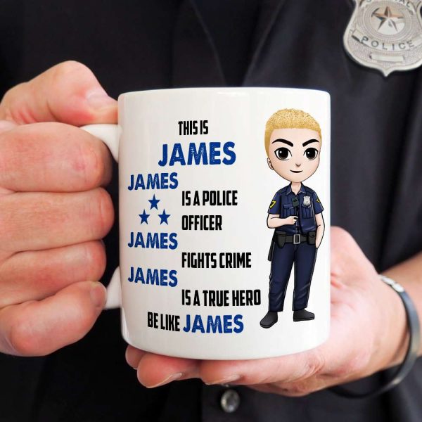 Police Officer Fights Crime True Hero Personalized Mug Police Officer Fights Crime True Hero Personalized Mug