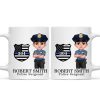 Police Thin Blue Line Personalized Mug, Appreciation Gift, Christmas Gift For Colleagues, Boss, Police Officers, Sheriff, Deputy Sheriff