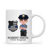 Police Thin Blue Line Personalized Mug, Appreciation Gift, Christmas Gift For Colleagues, Boss, Police Officers, Sheriff, Deputy Sheriff