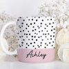 Polka Dot Name Mug Birthday Gift For Her Tea Coffee Lover Personalized Mug Polka Dot Name Mug Birthday Gift For Her Tea Coffee Lover Personalized Mug