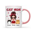 Polka Dot Pattern Doll Cat Mom Personalized Mug