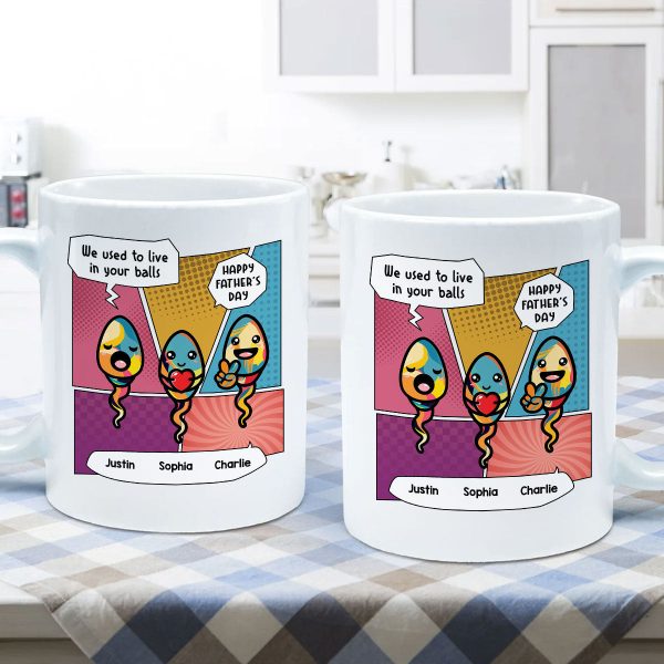 Pop Art We Used To Live In Your Balls Personalized Mug Pop Art We Used To Live In Your Balls Personalized Mug