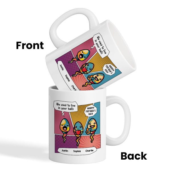 Pop Art We Used To Live In Your Balls Personalized Mug Pop Art We Used To Live In Your Balls Personalized Mug