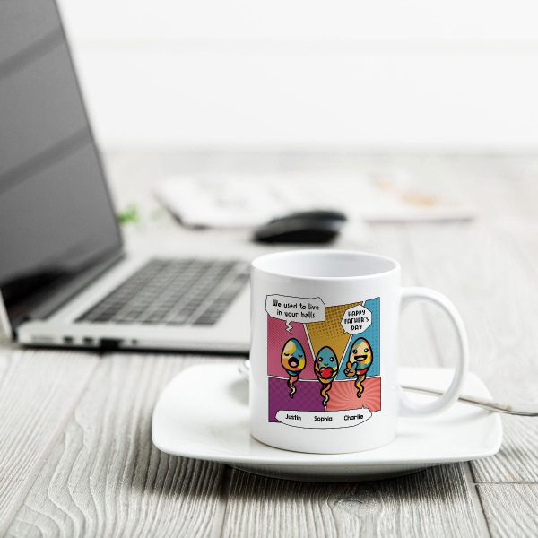 Pop Art We Used To Live In Your Balls Personalized Mug Pop Art We Used To Live In Your Balls Personalized Mug