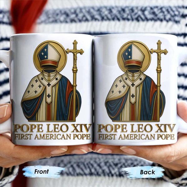 Pope Leo XIV First American Pope, Religious Attire and Cross - Personalized Custom Coffee Mug - FTH095_MG Pope Leo XIV First American Pope, Religious Attire and Cross - Personalized Custom Coffee Mug - FTH095_MG