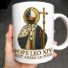 Pope Leo XIV First American Pope, Religious Attire and Cross - Personalized Custom Coffee Mug - FTH095_MG Pope Leo XIV First American Pope, Religious Attire and Cross - Personalized Custom Coffee Mug - FTH095_MG