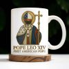 Pope Leo XIV First American Pope, Religious Attire and Cross - Personalized Custom Coffee Mug - FTH095_MG Pope Leo XIV First American Pope, Religious Attire and Cross - Personalized Custom Coffee Mug - FTH095_MG