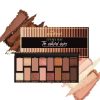 Popfeel 16-Shade Eyeshadow Palette Coral Color Scheme With Pearl & Matte Finishes