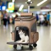 Portable Folding Pet Trolley With Convertible Backpack